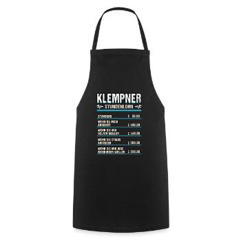 Klempner Handwerker Installateur Spruch Geschenk - Kochschürze - Schwarz - Vorne - AI Model Male 185 dark (185cm)