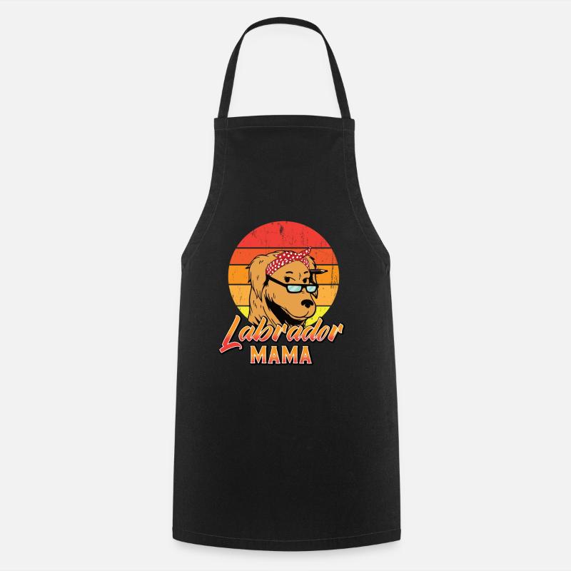 mama labrador cane - Grembiule da cucina - nero