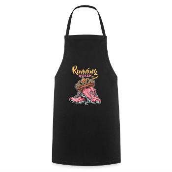 Running Princess Running Runner Running Jogging - Cooking Apron - black - Front - AI Model Male 185 dark (185cm)