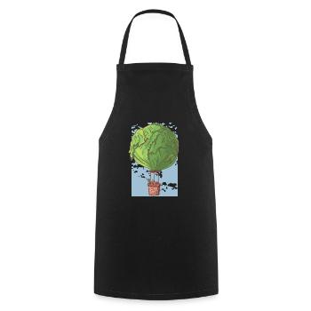 Vegan Power Veggie Plant Based Love Animals Tofu - Tablier de cuisine - noir - Devant - AI Model Male 185 dark (185cm)