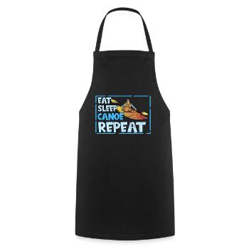 Kayak Canoe Paddling Sport Water River Gift - Cooking Apron - black - Front - AI Model Male 185 dark (185cm)