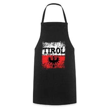Tirol Adler Vintage Retro Look - Kochschürze - Schwarz - Vorne - AI Model Male 185 dark (185cm)