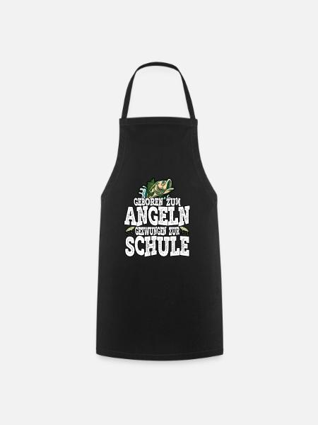 Angler Fischer Angelrute Angelausrüstung Spruch - Kochschürze - Schwarz