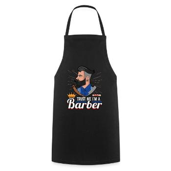 Coiffeur Faites-moi confiance, je suis un coiffeur - Tablier de cuisine - noir - Devant - AI Model Male 185 dark (185cm)