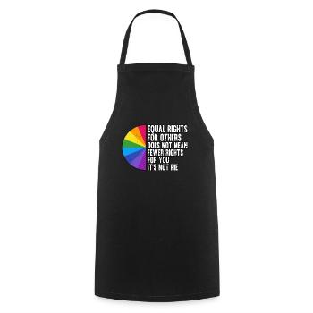 Equal Rights For Others LGBT Bi Pride Month - Kochschürze - Schwarz - Vorne - AI Model Male 185 dark (185cm)