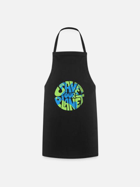 Save Our Planet Earth Day Conservation Anniversary - Kochschürze - Schwarz