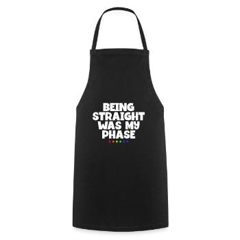 Being Straight Was My Phase Funny LGBT Pride Month - Kochschürze - Schwarz - Vorne - AI Model Male 185 dark (185cm)