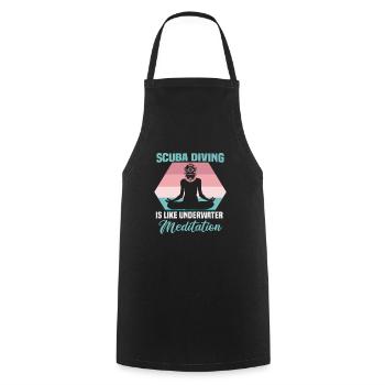 Scuba Diver Design Instructor Snorkeling - Cooking Apron - black - Front - AI Model Male 185 dark (185cm)