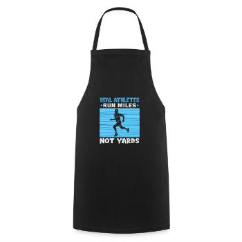 Running Marathon Runner Running - Tablier de cuisine - noir - Devant - AI Model Male 185 dark (185cm)