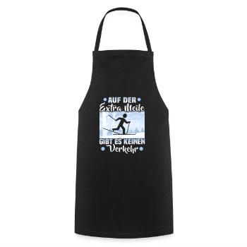 Langläufer Extra Meile Biathlon Skilangläufer - Kochschürze - Schwarz - Vorne - AI Model Male 185 dark (185cm)