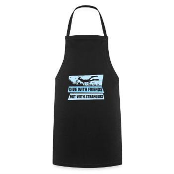 Instructeur de conception de plongée sous-marine Snorkeling - Tablier de cuisine - noir - Devant - AI Model Male 185 dark (185cm)