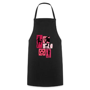 Fußballspielerin Frauen Fußball - Kochschürze - Schwarz - Vorne - AI Model Male 185 dark (185cm)