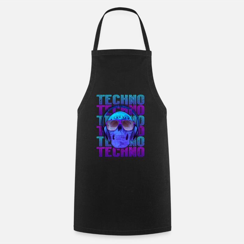 Techno Musik - Kochschürze - Schwarz