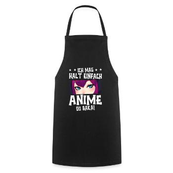 Anime Spruch Weeb Otaku - Kochschürze - Schwarz - Vorne - AI Model Male 185 dark (185cm)