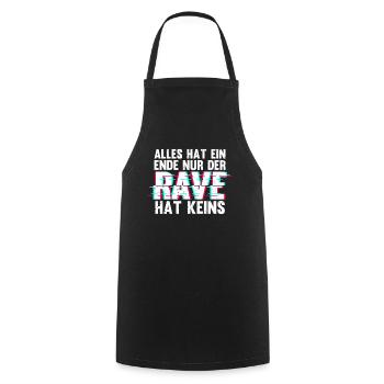 Techno Musik Rave - Kochschürze - Schwarz - Vorne - AI Model Male 185 dark (185cm)