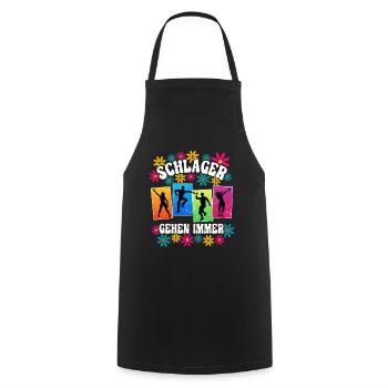 Schlagerparty Schlager Gehen Immer - Kochschürze - Schwarz - Vorne - AI Model Male 185 dark (185cm)