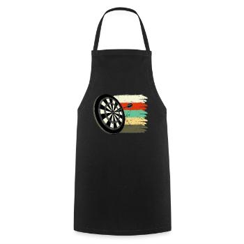 Fléchettes Rétro Fléchettes Joueur de fléchettes - Tablier de cuisine - noir - Devant - AI Model Male 185 dark (185cm)