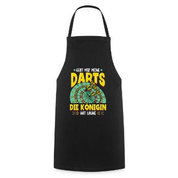 Darts Dartspieler - Kochschürze - Schwarz - Vorne - AI Model Male 185 dark (185cm)