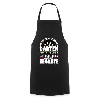 Darts Dartspieler - Kochschürze - Schwarz - Vorne - AI Model Male 185 dark (185cm)