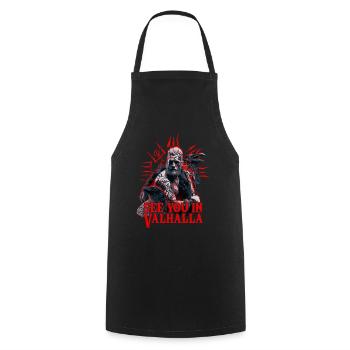Viking Blood Odin Und Raben Wikinger Kultur - Kochschürze - Schwarz - Vorne - AI Model Male 185 dark (185cm)