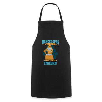 Pensioner Grandpa Beekeeper Beekeeper - Cooking Apron - black - Front - AI Model Male 185 dark (185cm)