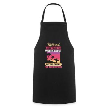 Retirement Gift idea Pensioner Work colleague - Cooking Apron - black - Front - AI Model Male 185 dark (185cm)