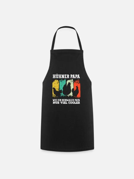 Huhn Hühner Papa - Kochschürze - Schwarz
