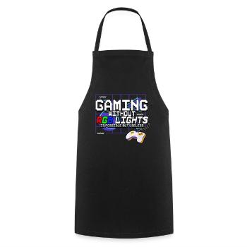 Zocken Gaming - Tablier de cuisine - noir - Devant - AI Model Male 185 dark (185cm)