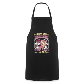 Friendship gift for good friend - Cooking Apron - black - Front - AI Model Male 185 dark (185cm)
