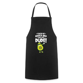 Avocado Design für Vegetarier und Veganer - Kochschürze - Schwarz - Vorne - AI Model Male 185 dark (185cm)