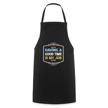 Retirement Gift idea Pension Work colleague - Cooking Apron - black - Front - AI Model Male 185 dark (185cm)