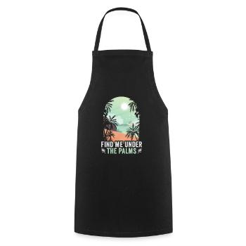 Beach holiday by the sea Design beach motif - Cooking Apron - black - Front - AI Model Male 185 dark (185cm)