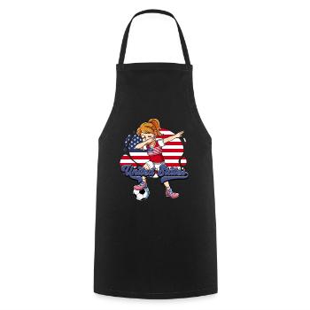 Usa Soccer - Tablier de cuisine - noir - Devant - AI Model Male 185 dark (185cm)