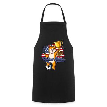 Usa Soccer - Tablier de cuisine - noir - Devant - AI Model Male 185 dark (185cm)