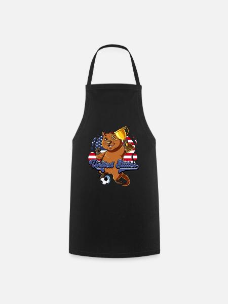 Usa Fußball - Kochschürze - Schwarz