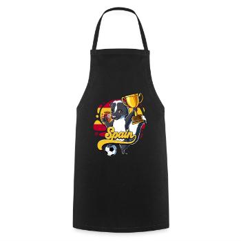 Spanien Fußball - Kochschürze - Schwarz - Vorne - AI Model Male 185 dark (185cm)