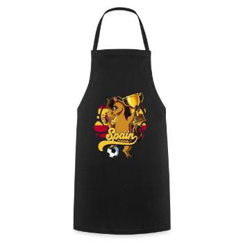 Spanien Fußball - Kochschürze - Schwarz - Vorne - AI Model Male 185 dark (185cm)