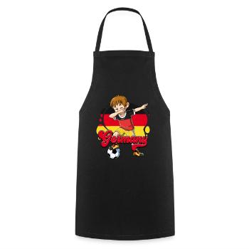 Germany Football - Cooking Apron - black - Front - AI Model Male 185 dark (185cm)