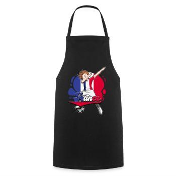 Frankreich Fußball - Kochschürze - Schwarz - Vorne - AI Model Male 185 dark (185cm)
