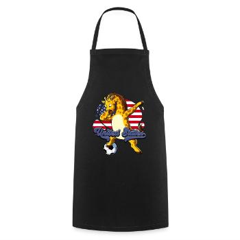 Usa Soccer - Tablier de cuisine - noir - Devant - AI Model Male 185 dark (185cm)