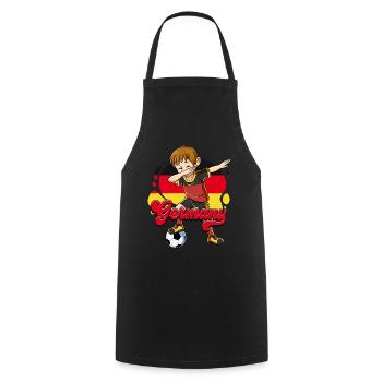 Germany Football - Cooking Apron - black - Front - AI Model Male 185 dark (185cm)