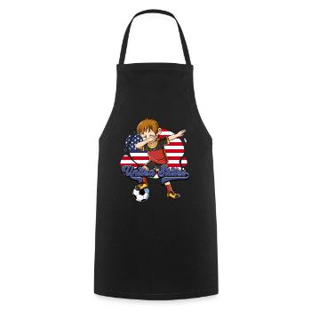 Usa Soccer - Tablier de cuisine - noir - Devant - AI Model Male 185 dark (185cm)