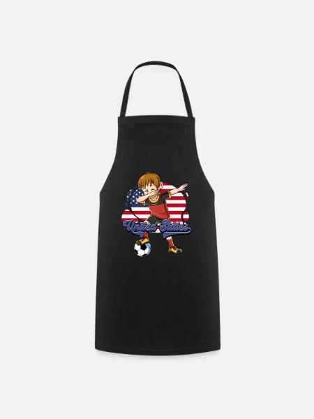 Usa Fußball - Kochschürze - Schwarz