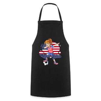 Usa Soccer - Tablier de cuisine - noir - Devant - AI Model Male 185 dark (185cm)