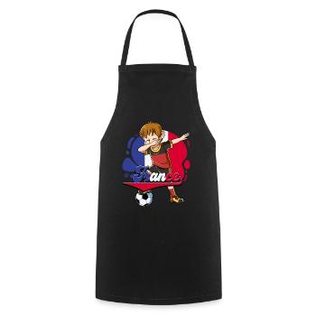 Frankreich Fußball - Kochschürze - Schwarz - Vorne - AI Model Male 185 dark (185cm)