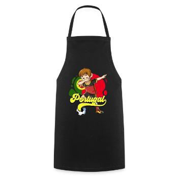 Portugal Football - Tablier de cuisine - noir - Devant - AI Model Male 185 dark (185cm)