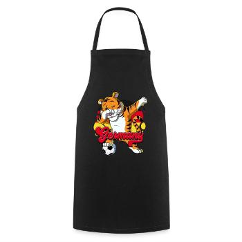 Germany Football - Cooking Apron - black - Front - AI Model Male 185 dark (185cm)