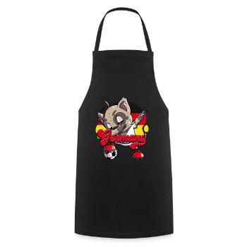 Allemagne Football - Tablier de cuisine - noir - Devant - AI Model Male 185 dark (185cm)