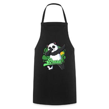 Brazil Football - Cooking Apron - black - Front - AI Model Male 185 dark (185cm)