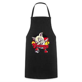 Allemagne Football - Tablier de cuisine - noir - Devant - AI Model Male 185 dark (185cm)